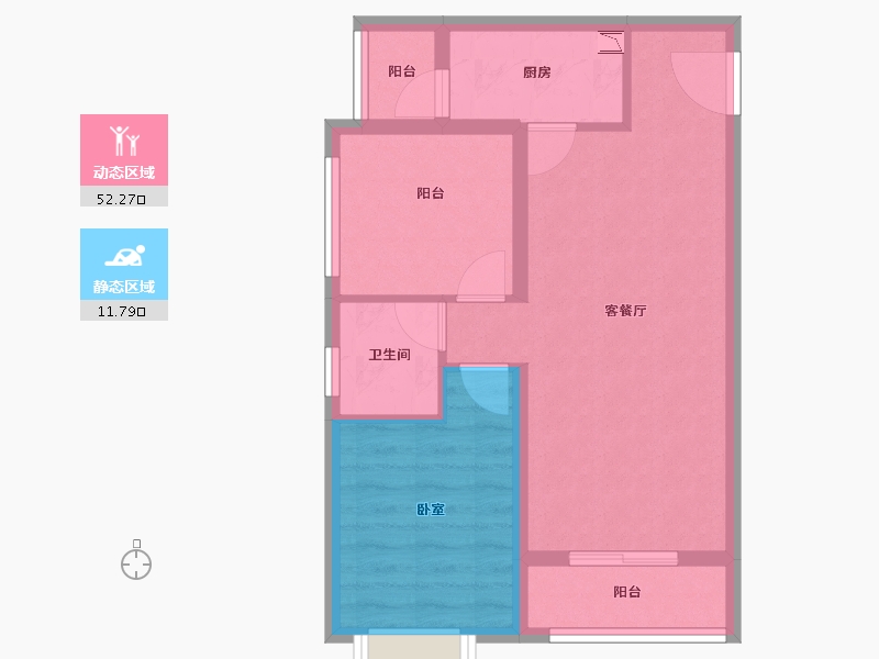 广东省-广州市-南沙星河丹堤-56.57-户型库-动静分区