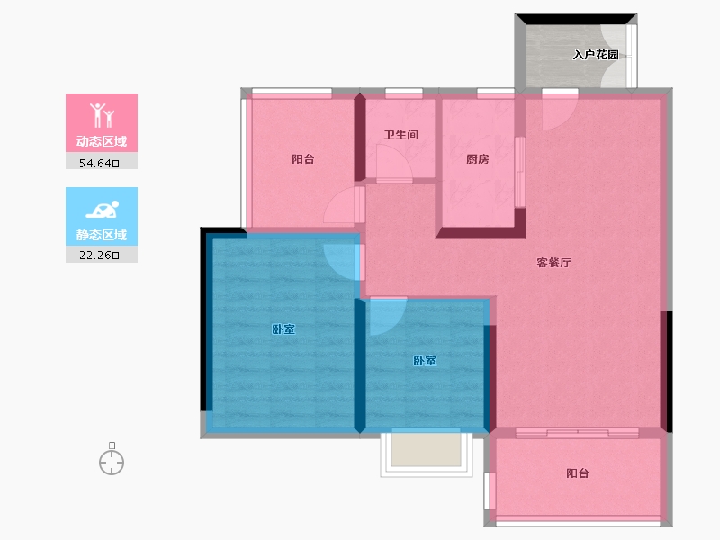 广东省-惠州市-江滨华府-71.71-户型库-动静分区