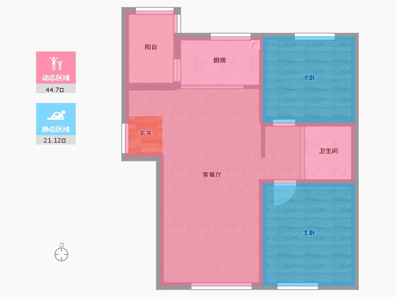 吉林省-长春市-华方状元府-58.41-户型库-动静分区