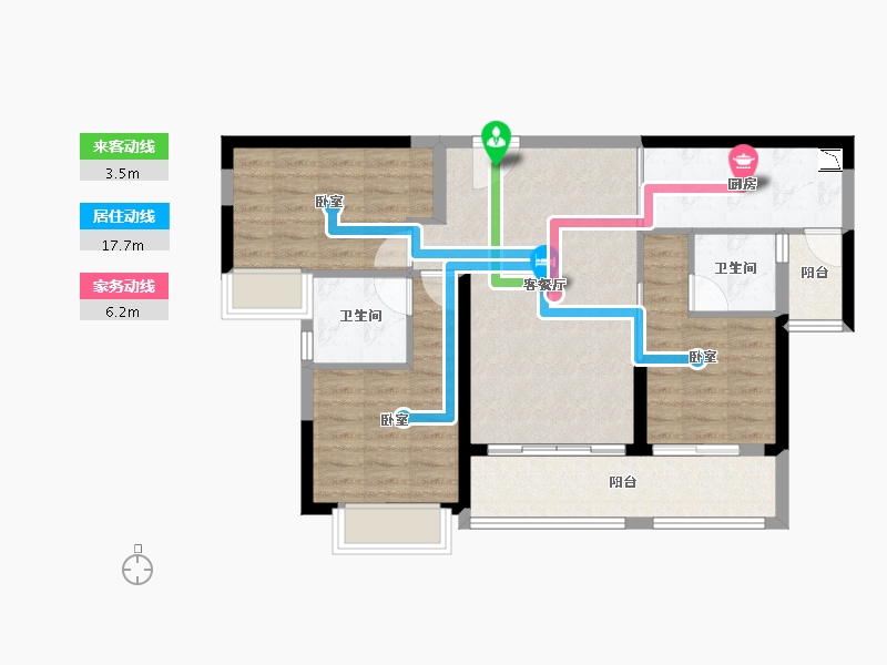 广东省-广州市-敏捷绿湖首府-81.31-户型库-动静线