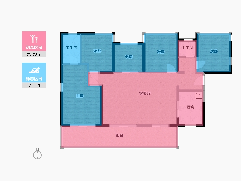 广西壮族自治区-南宁市-万科金域中央-122.64-户型库-动静分区