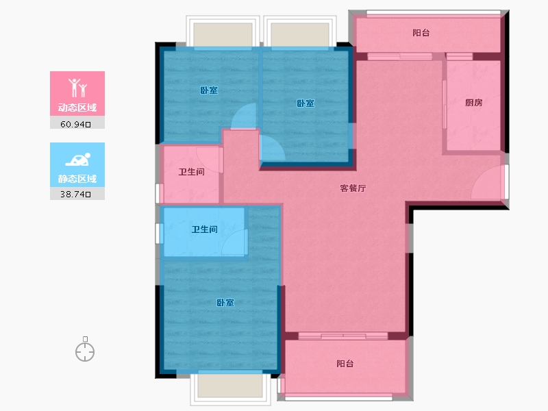 广东省-广州市-敏捷绿湖首府-89.13-户型库-动静分区