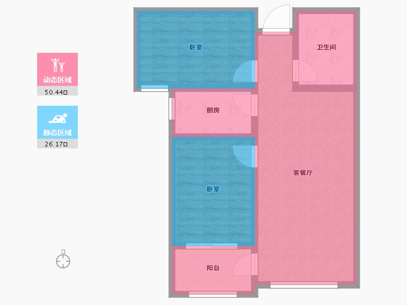 山东省-潍坊市-北美枫情-68.30-户型库-动静分区