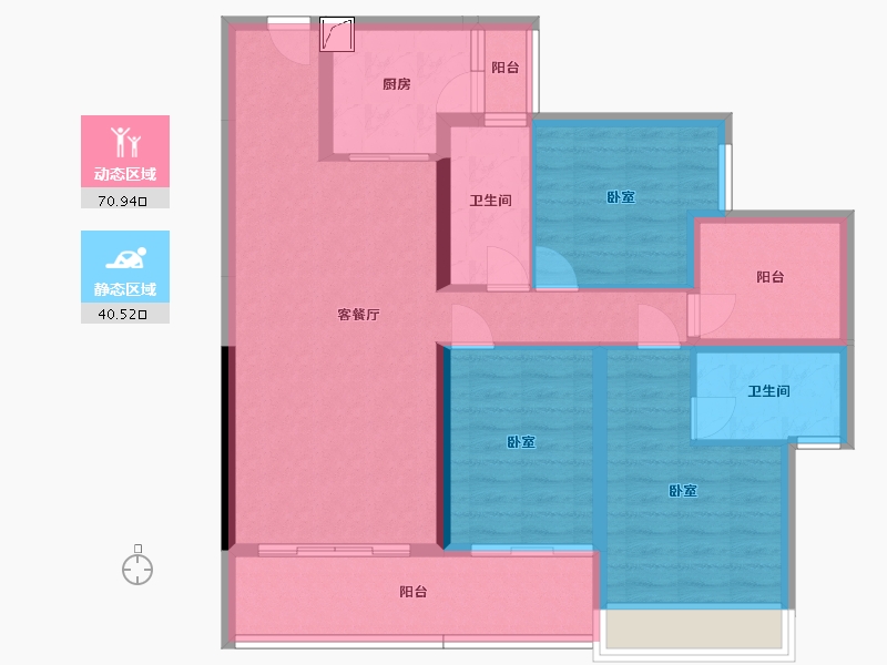 湖南省-郴州市-美的仁大铂悦府-99.21-户型库-动静分区