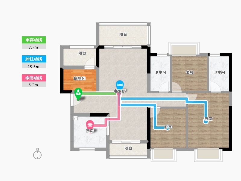 广东省-江门市-融创望江府-95.90-户型库-动静线