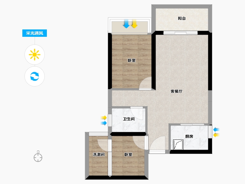 广东省-湛江市-海怡湾-53.23-户型库-采光通风