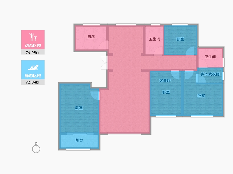 山东省-潍坊市-凡尔赛花园-137.01-户型库-动静分区