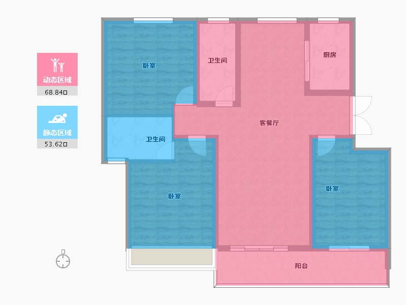 河南省-周口市-众恒华府-110.90-户型库-动静分区