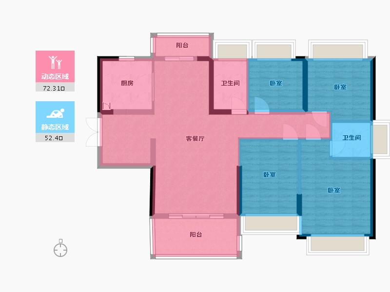 广东省-广州市-时代星英御岛-111.94-户型库-动静分区