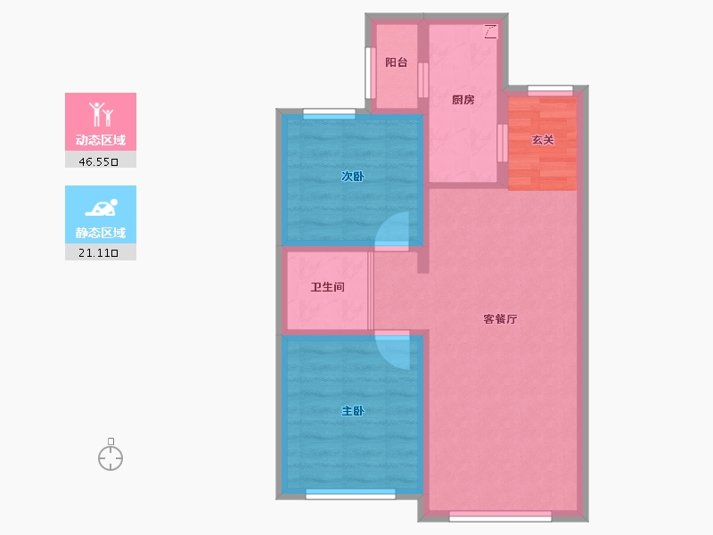 吉林省-长春市-华方状元府-59.76-户型库-动静分区