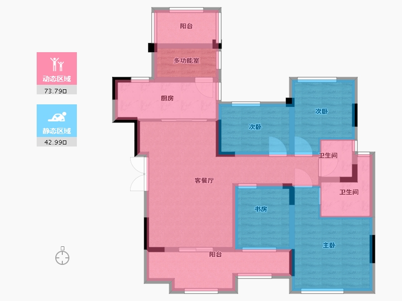 重庆-undefined-新东邦晓悦湾-102.87-户型库-动静分区