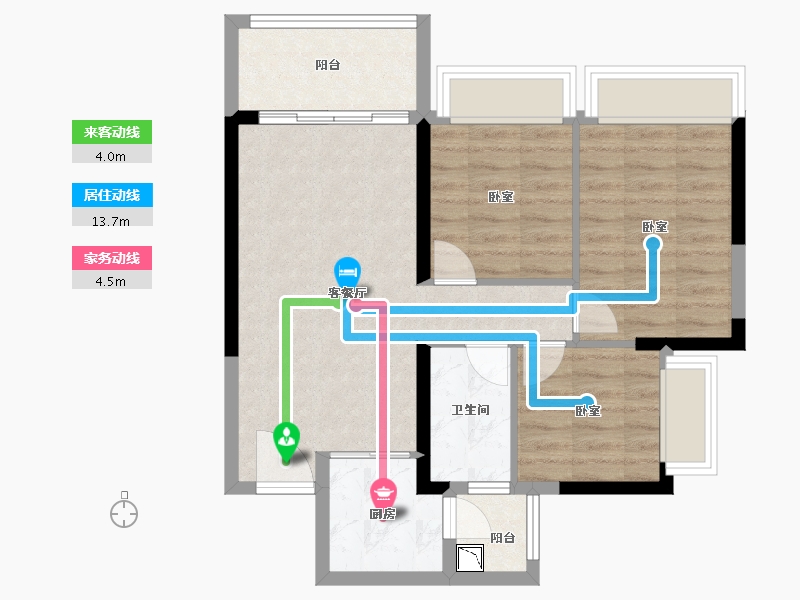 广东省-广州市-敏捷绿湖首府-66.94-户型库-动静线