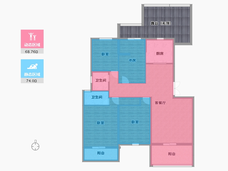 湖北省-孝感市-盛世豪庭-151.83-户型库-动静分区