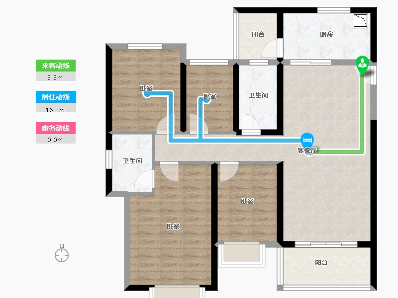 广东省-广州市-大理雅美湾-100.50-户型库-动静线