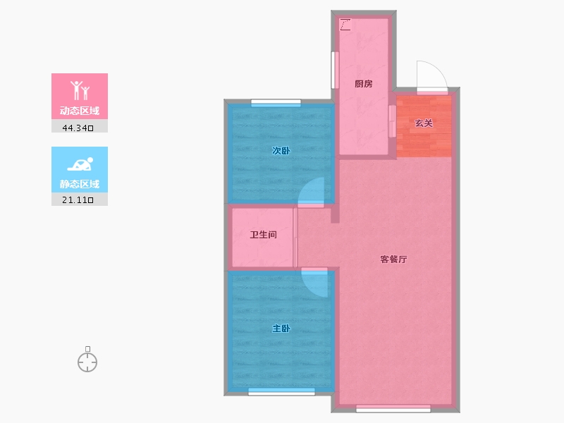 吉林省-长春市-华方状元府-58.04-户型库-动静分区