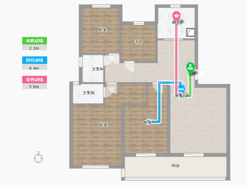 湖北省-孝感市-盛世豪庭-115.42-户型库-动静线