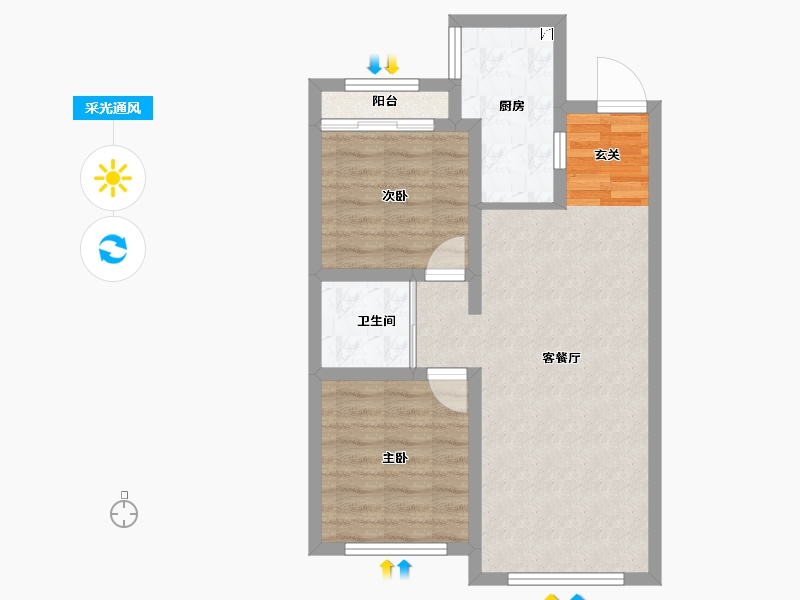 吉林省-长春市-华方状元府-59.59-户型库-采光通风