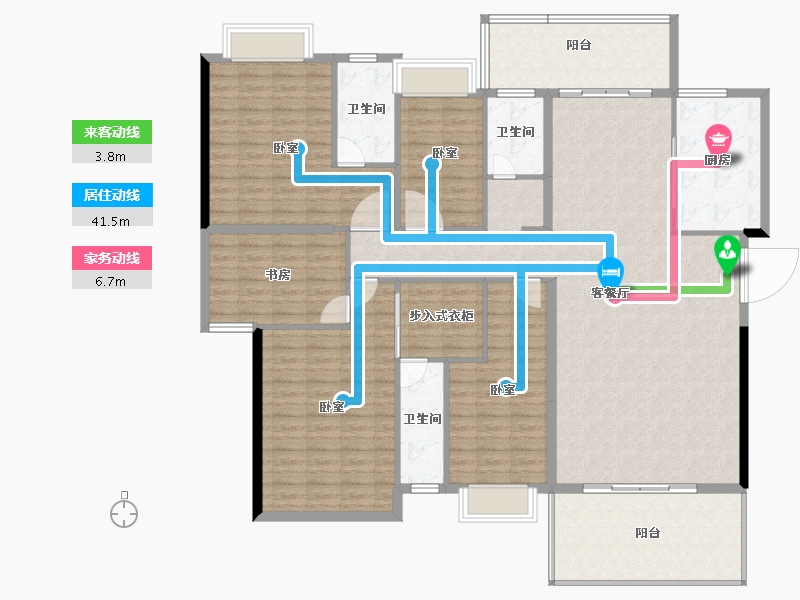 湖南省-怀化市-金时花园二期-188.47-户型库-动静线