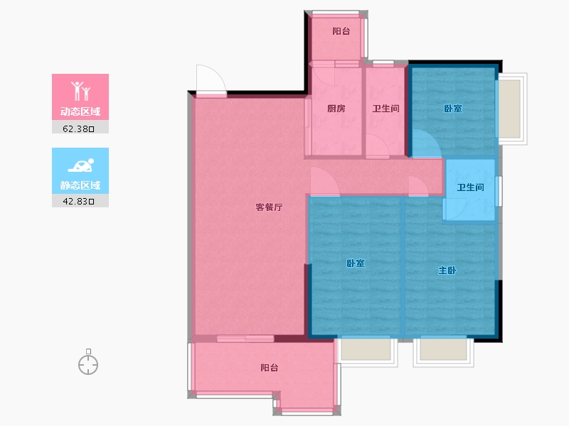 广东省-广州市-悦澋台-95.01-户型库-动静分区