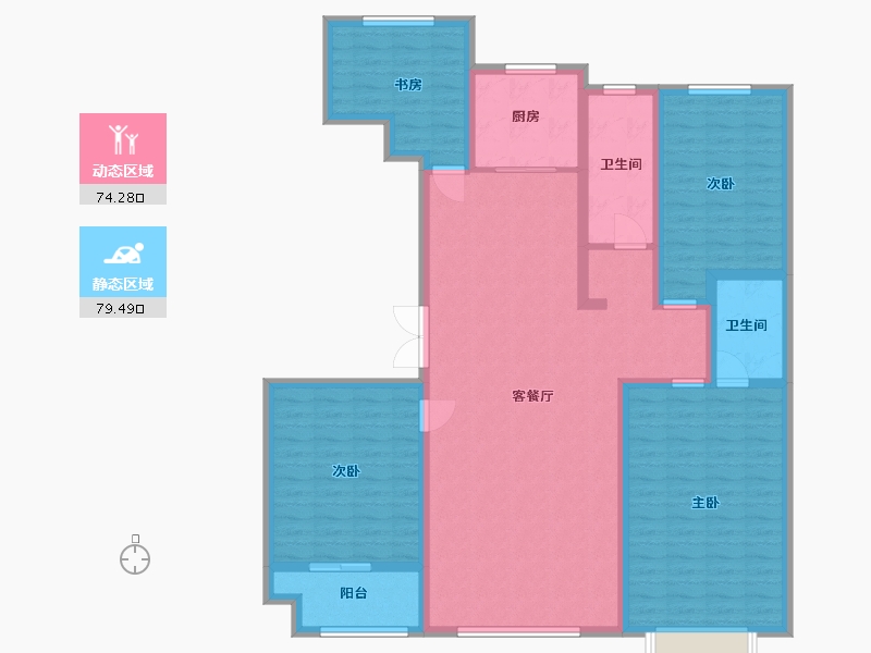 山东省-潍坊市-城投君悦府-138.60-户型库-动静分区