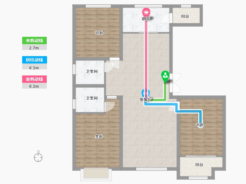 山东省-潍坊市-城投君悦府-118.40-户型库-动静线