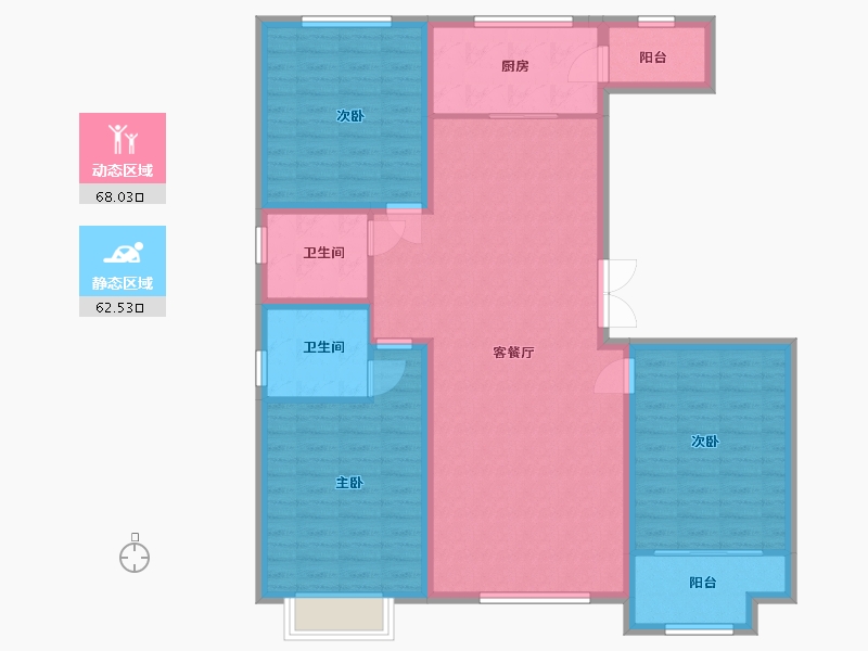 山东省-潍坊市-城投君悦府-118.40-户型库-动静分区