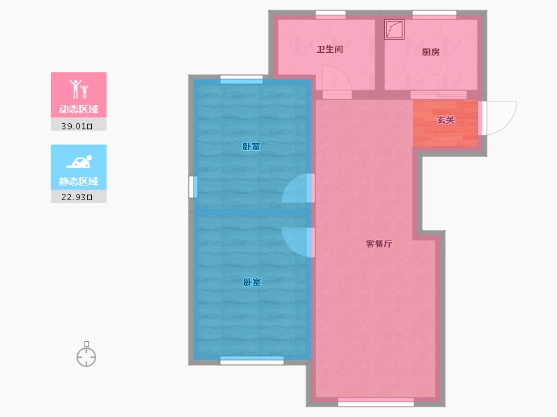 吉林省-长春市-国信南山-54.71-户型库-动静分区