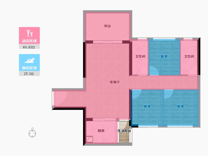 广东省-湛江市-华和南国茗苑-78.55-户型库-动静分区