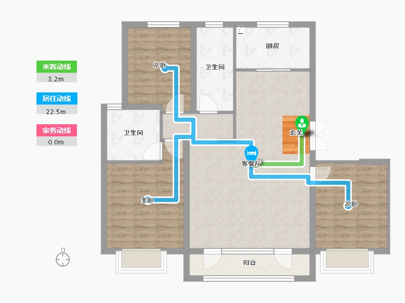 吉林省-长春市-大众置业净月深水湾-95.79-户型库-动静线