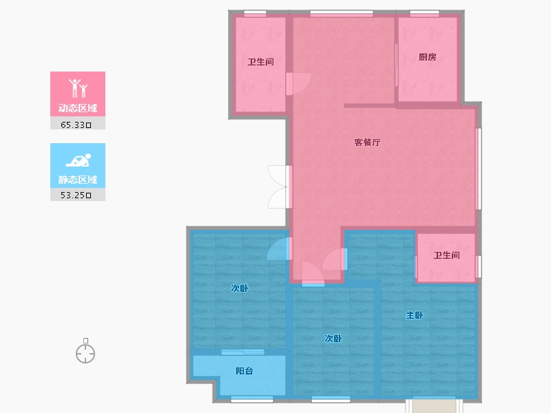 山东省-潍坊市-城投君悦府-106.40-户型库-动静分区