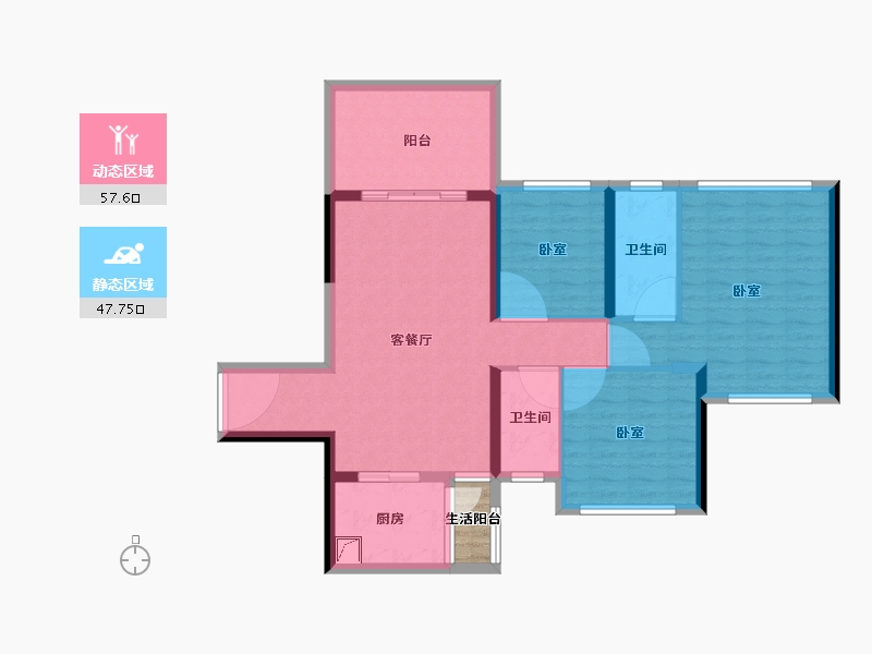 广东省-湛江市-华和南国茗苑-96.28-户型库-动静分区