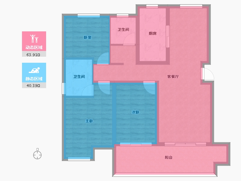 安徽省-黄山市-鲲鹏名门御府-93.00-户型库-动静分区