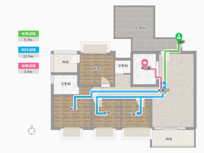 湖南省-郴州市-雄森梅溪城-100.19-户型库-动静线