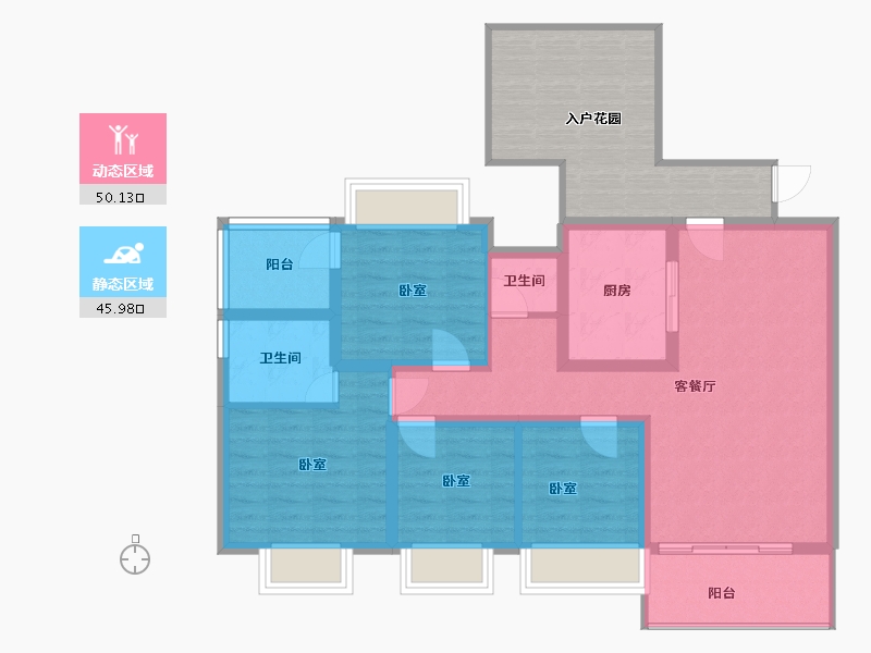 湖南省-郴州市-雄森梅溪城-100.19-户型库-动静分区