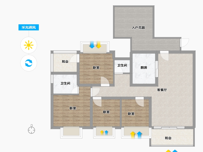 湖南省-郴州市-雄森梅溪城-100.19-户型库-采光通风