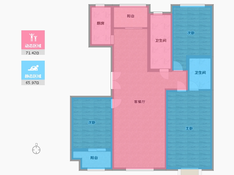 山东省-潍坊市-城投君悦府-123.30-户型库-动静分区