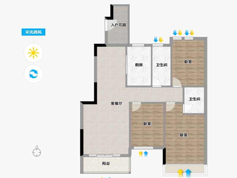 湖南省-怀化市-景东·黔阳府-103.29-户型库-采光通风