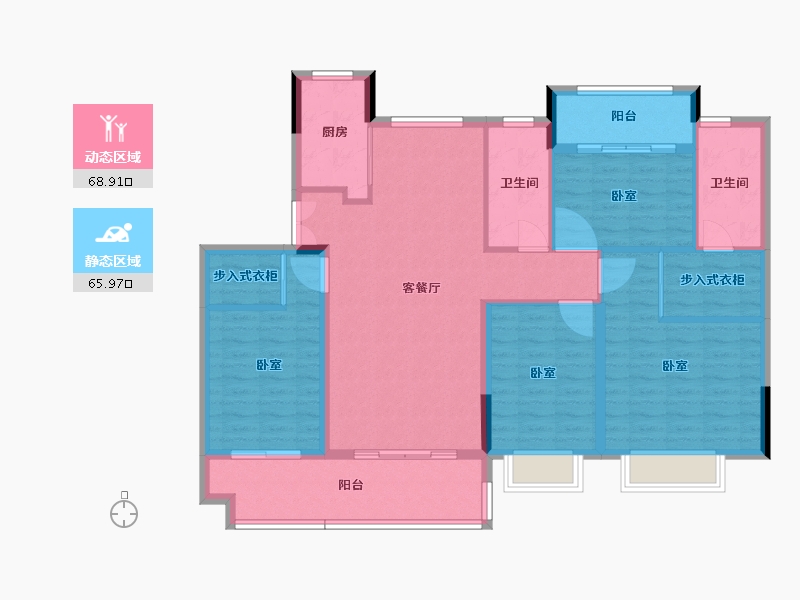 湖南省-怀化市-洪江江东府-122.05-户型库-动静分区