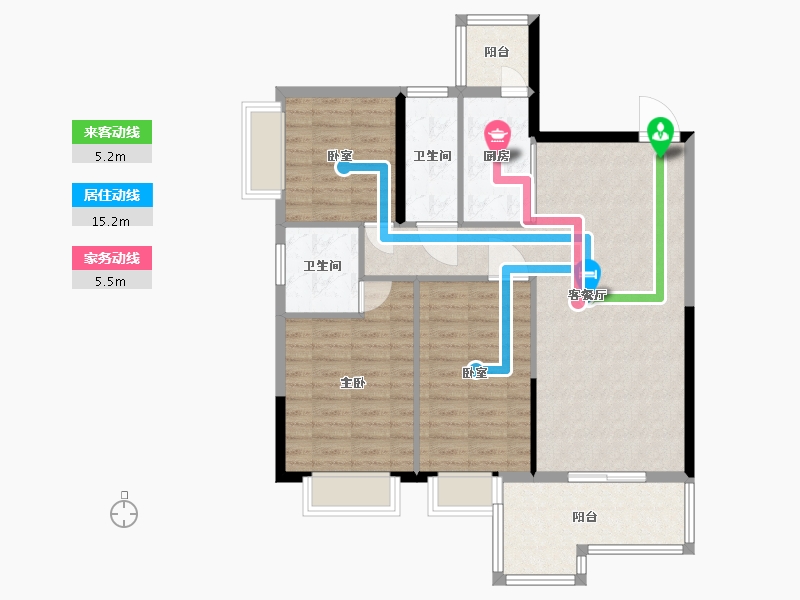 广东省-广州市-悦澋台-95.01-户型库-动静线