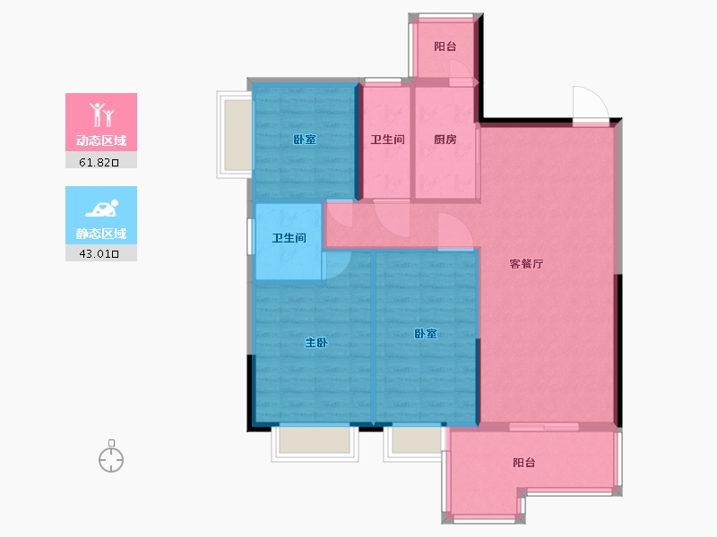 广东省-广州市-悦澋台-95.01-户型库-动静分区