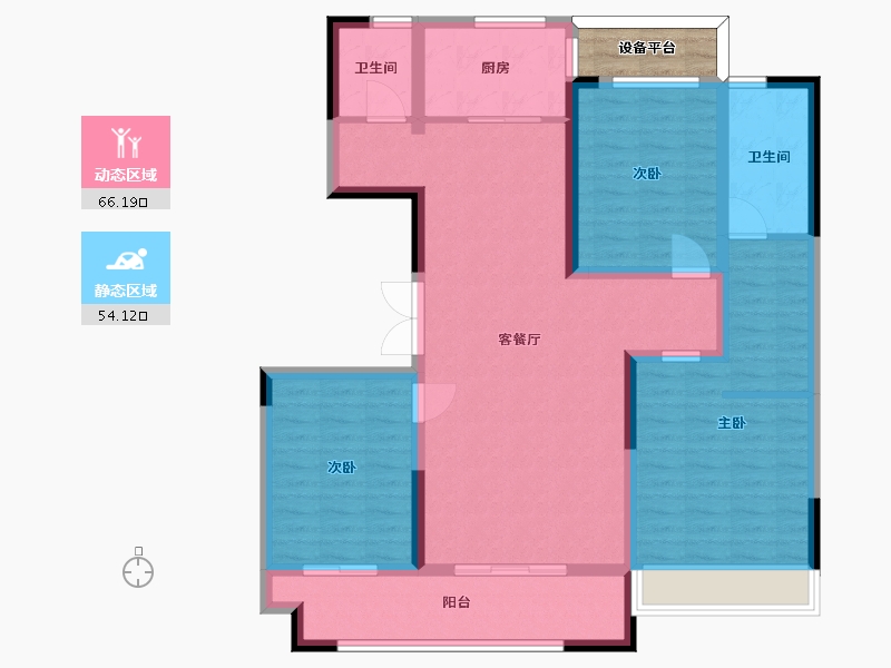 山东省-潍坊市-天同凤凰国际-110.60-户型库-动静分区