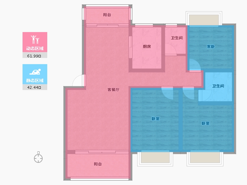 湖南省-郴州市-雄森梅溪城-92.52-户型库-动静分区