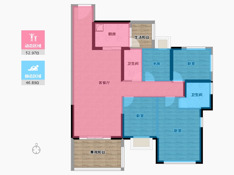 广东省-湛江市-华和南国茗苑-102.01-户型库-动静分区