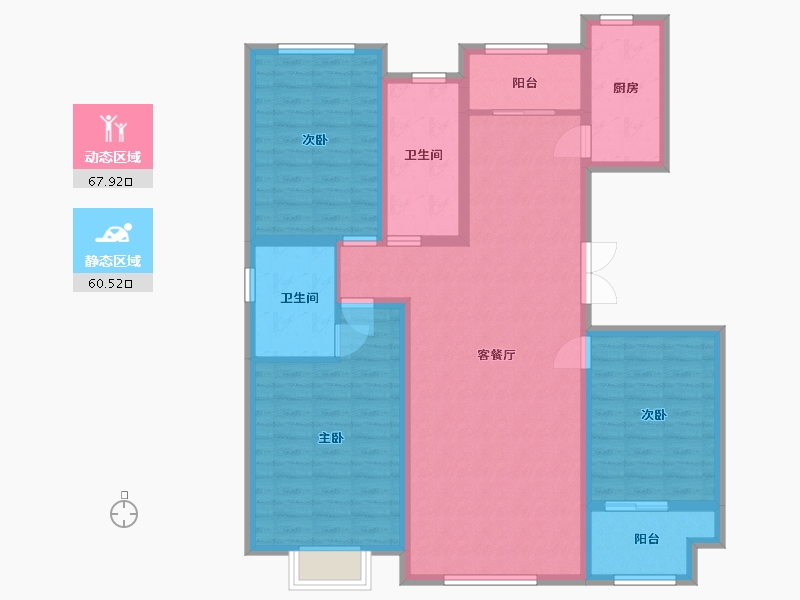 山东省-潍坊市-城投君悦府-115.31-户型库-动静分区