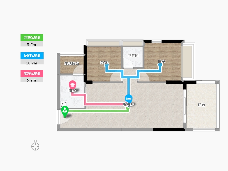 广东省-湛江市-华和南国茗苑-68.23-户型库-动静线