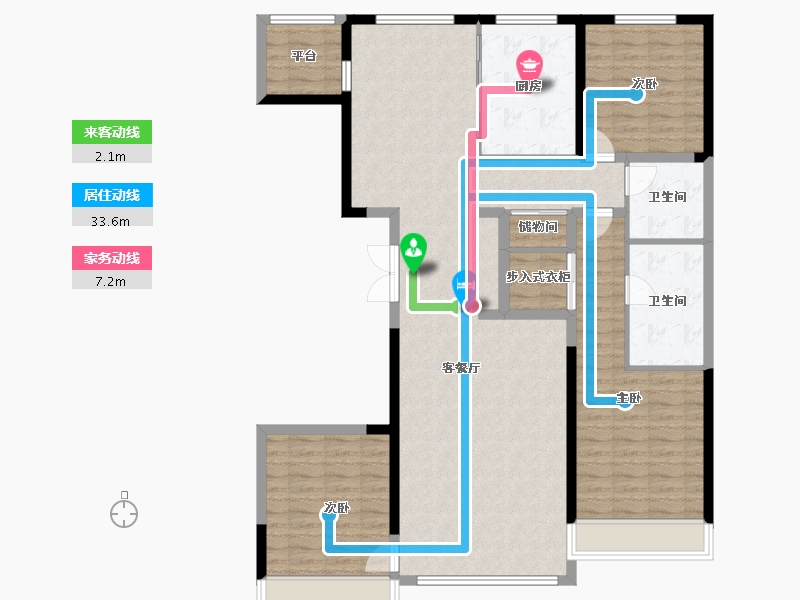 吉林省-长春市-万科柏翠阅湖-129.00-户型库-动静线