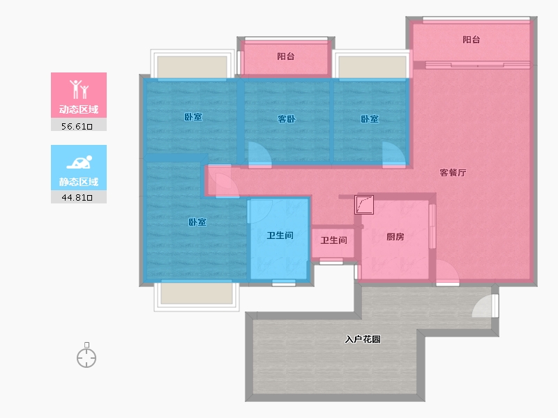 湖南省-郴州市-雄森梅溪城-109.08-户型库-动静分区