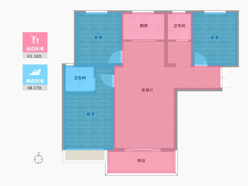 河南省-周口市-升源·澜庭叙-99.73-户型库-动静分区