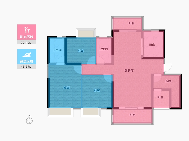 广东省-佛山市-华润置地玖悦-103.00-户型库-动静分区