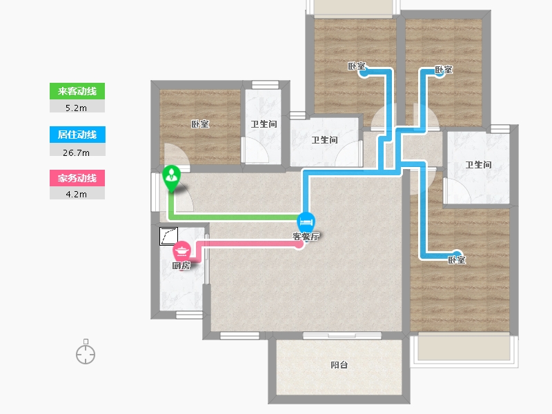 广东省-湛江市-海怡湾-85.45-户型库-动静线